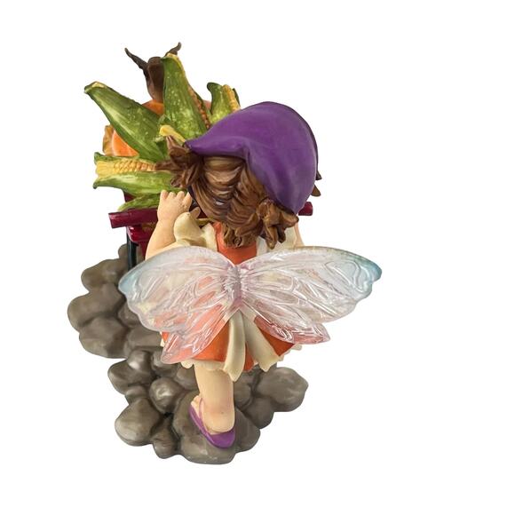 My Little Kitchen Fairies Bountiful Harvest Fairie Fall Pumpkin Fairy Figurine - Picture 4 of 8